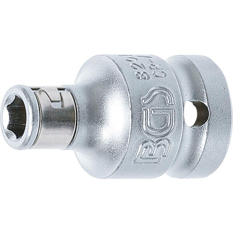 foto del prodotto bgs technic bussola porta inserti con sfera di tenuta quadro interno 12,5 mm 1 2 esagono interno 6,3 mm 1 4 