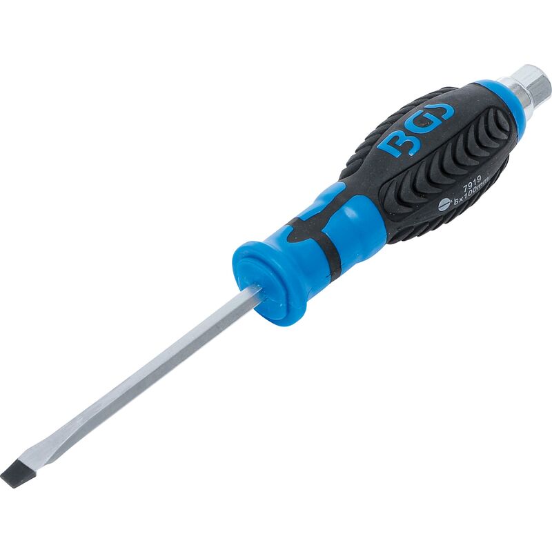 foto del prodotto bgs technic cacciavite con attacco esagono esterno fessura 6 mm lunghezza lama 100 mm