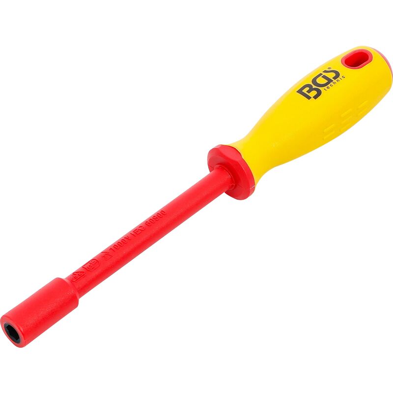 foto del prodotto bgs technic cacciavite e chiave a bussola per elettricisti esagonale 7 mm lunghezza della lama 125 mm