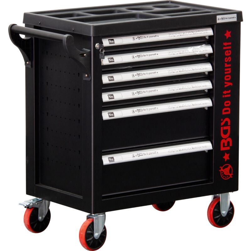 foto del prodotto bgs technic carrello portautensili 6 cassetti 1 sportello laterale vuoto