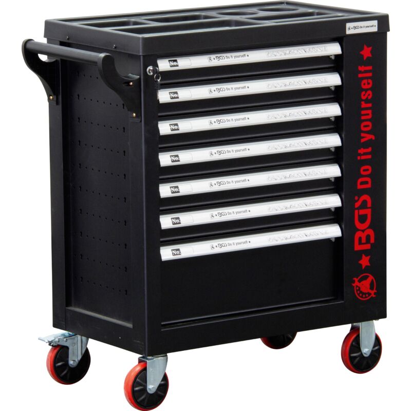 foto del prodotto bgs technic carrello portautensili 7 cassetti 1 sportello laterale vuoto
