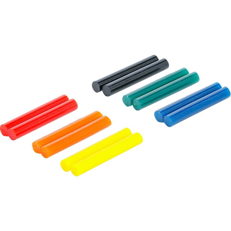 foto del prodotto bgs technic cartucce per colla a caldo multicolore 7,5 mm, 50 mm 12 pz.
