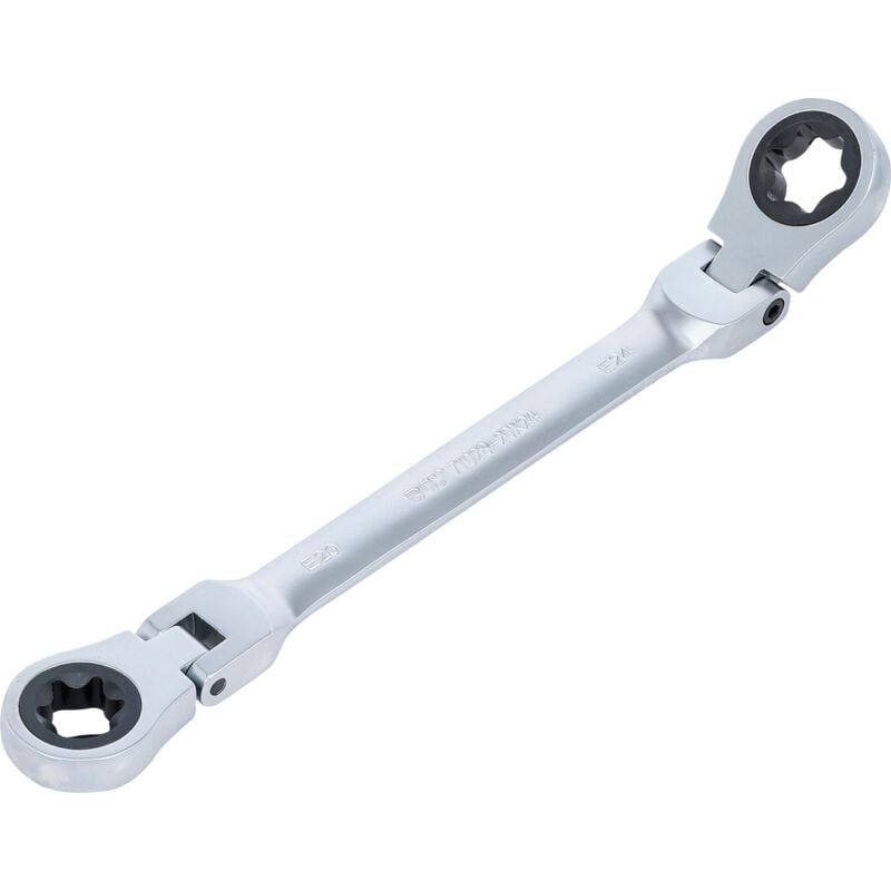 foto del prodotto bgs technic chiave ad anello a cricchetto doppio regolabile con teste ad anello e profilo e e20 x e24