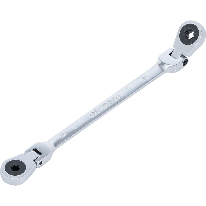 foto del prodotto bgs technic chiave ad anello a cricchetto doppio regolabile con teste ad anello e profilo e e6 x e8