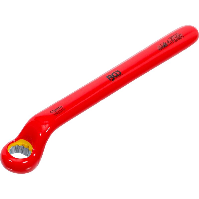 foto del prodotto bgs technic chiave ad anello semplice per elettricisti gomito stretto 15 mm