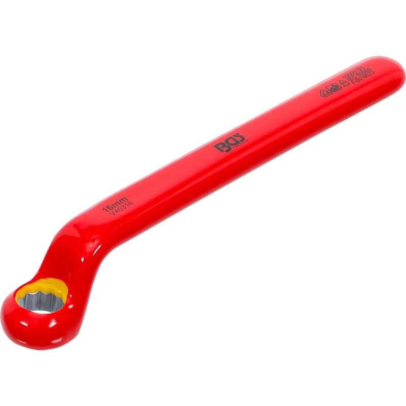 foto del prodotto bgs technic chiave ad anello semplice per elettricisti gomito stretto 16 mm