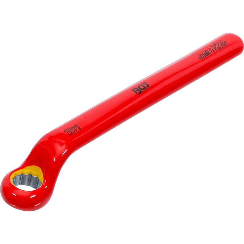 foto del prodotto bgs technic chiave ad anello semplice per elettricisti gomito stretto 18 mm