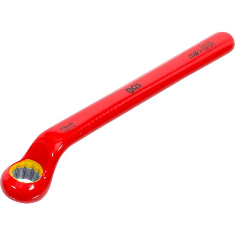 foto del prodotto bgs technic chiave ad anello semplice per elettricisti gomito stretto 19 mm