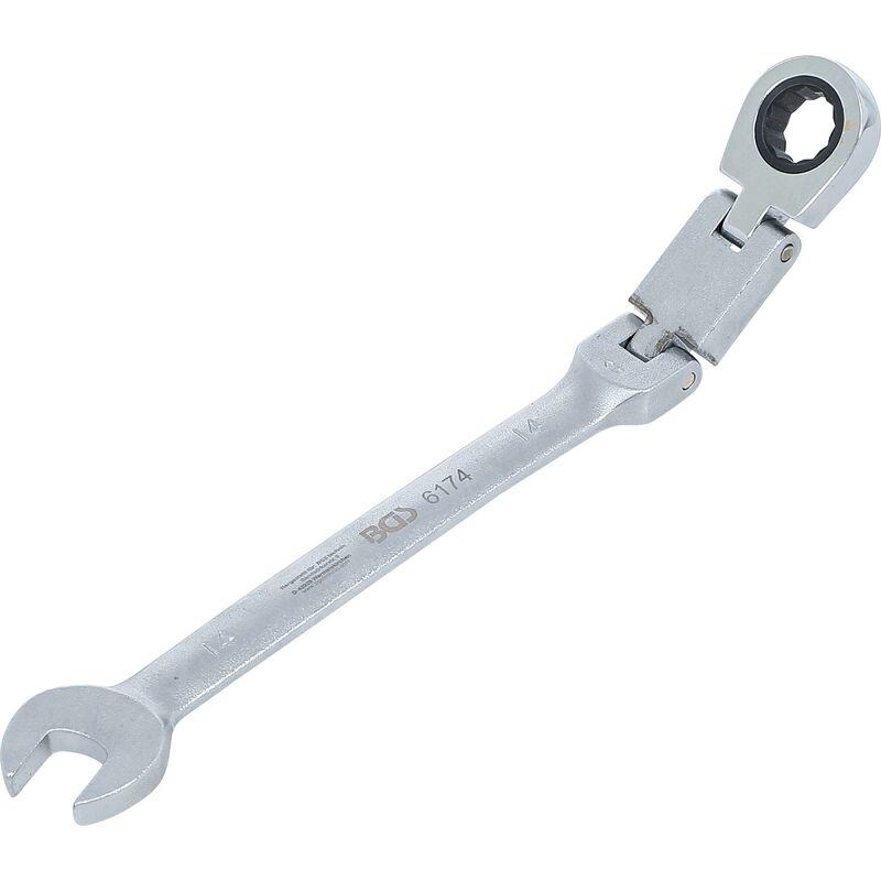 foto del prodotto bgs technic chiave combinata a cricchetto con doppio snodo regolabile 14 mm