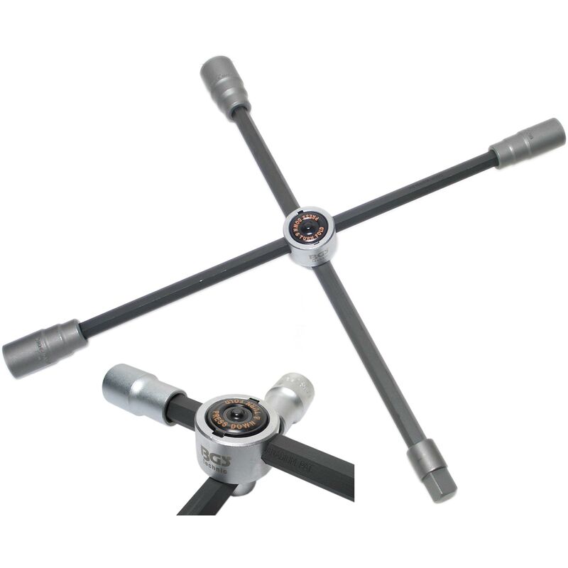 foto del prodotto bgs technic chiave croce x dadi ruote camion pieghevole quadrato 24 x 27 x 32 x 20 mm 3 4 