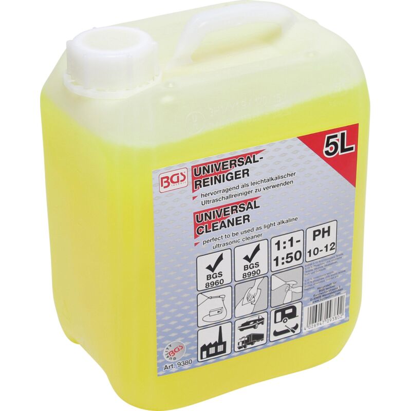 foto del prodotto bgs technic - detergente universale 5 l per pulitori a pressione e pulitori ad ultrasuoni