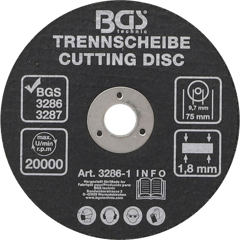 foto del prodotto bgs technic disco da taglio 75 x 1,8 x 9,7 mm