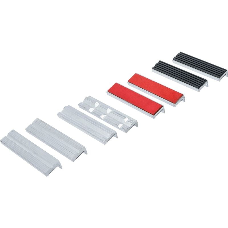 foto del prodotto bgs technic ganasce protettive magnetici per morsa alluminio 125 mm 8 pz.