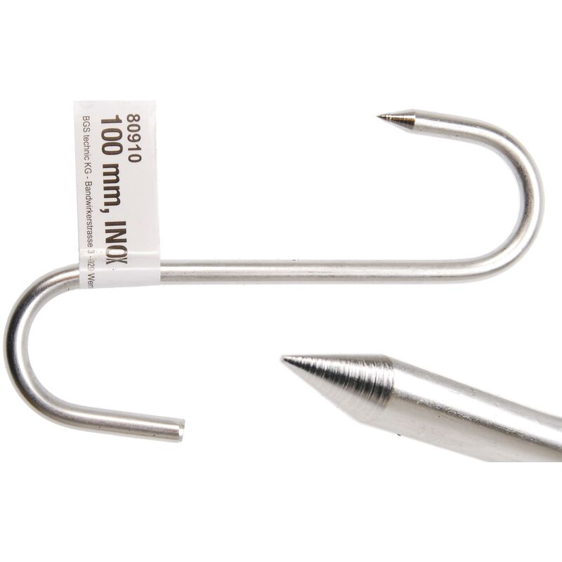 foto del prodotto bgs technic gancio a s acciaio inox 100 mm