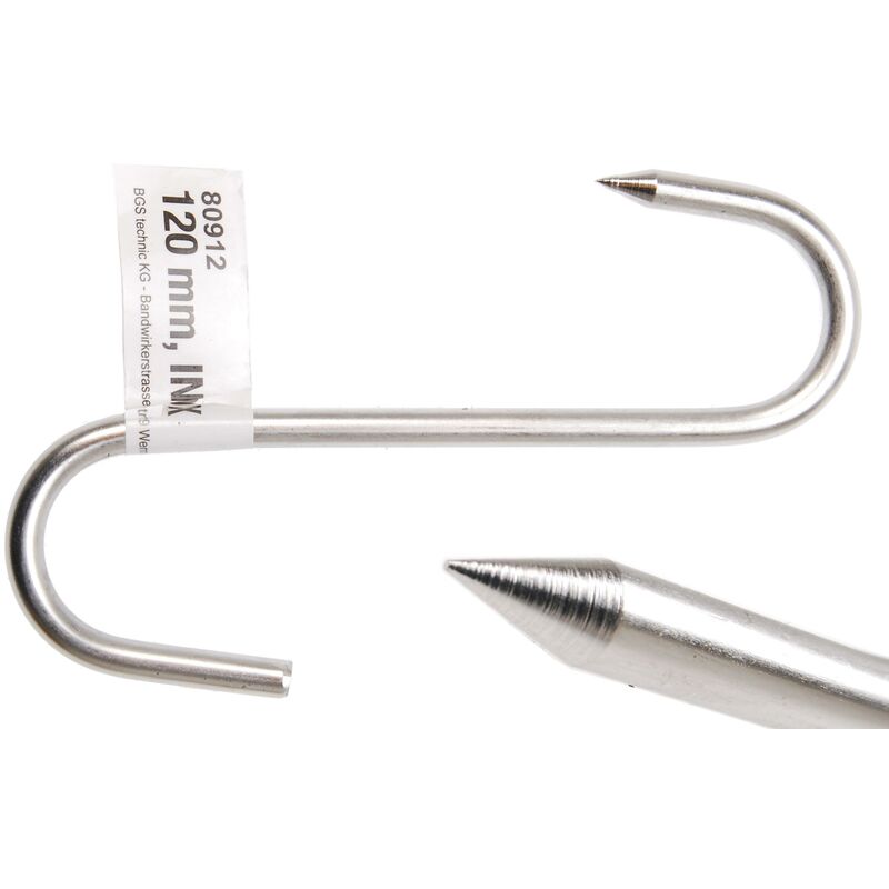 foto del prodotto bgs technic gancio a s acciaio inox 120 mm