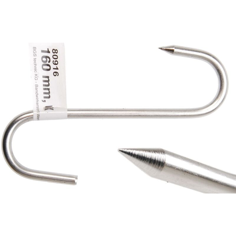 foto del prodotto bgs technic gancio a s acciaio inox 160 mm