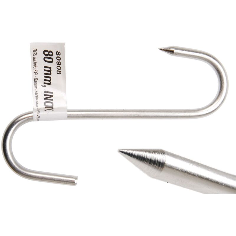 foto del prodotto bgs technic gancio a s acciaio inox 80 mm