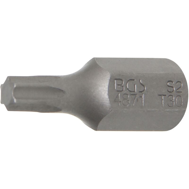 foto del prodotto bgs technic inserto lunghezza 30 mm attacco esagono esterno 10 mm 3 8 profilo a t per torx t30