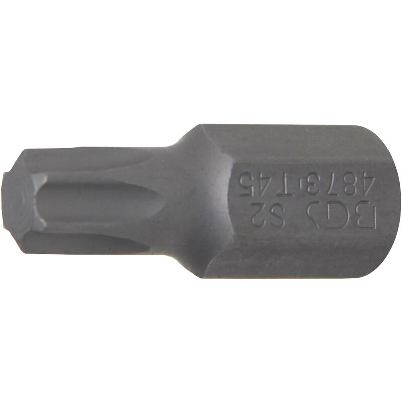 foto del prodotto bgs technic inserto lunghezza 30 mm attacco esagono esterno 10 mm 3 8 profilo a t per torx t45