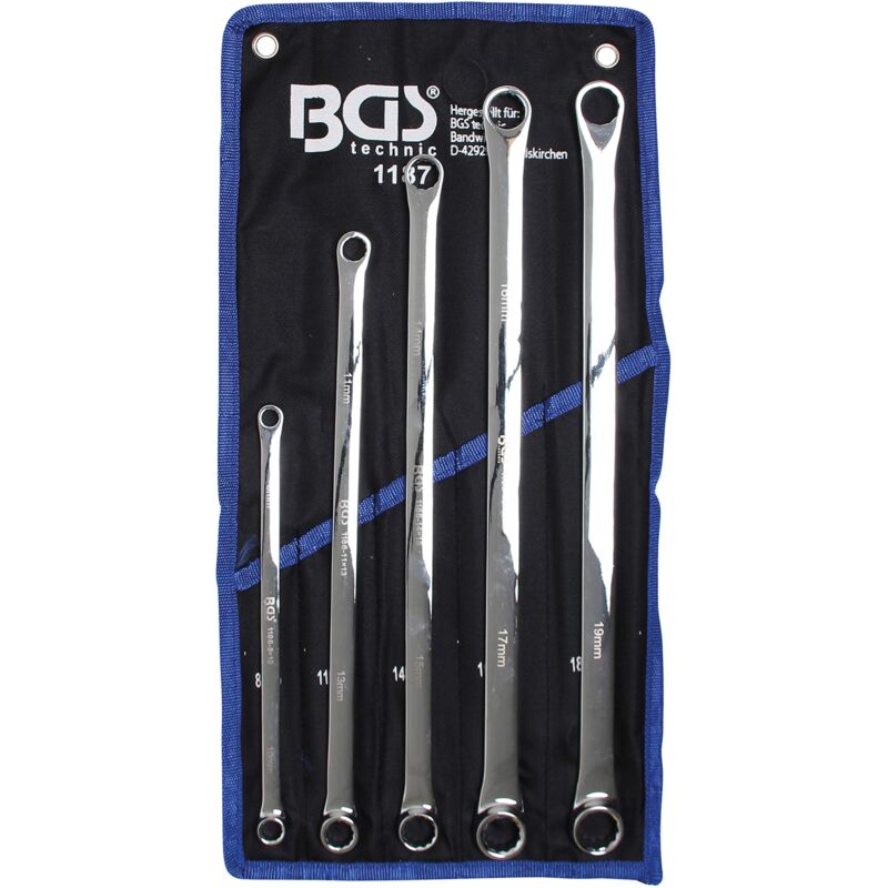 foto del prodotto bgs technic juego de llaves de estrella dobles extra largas 8 19 mm 5 piezas