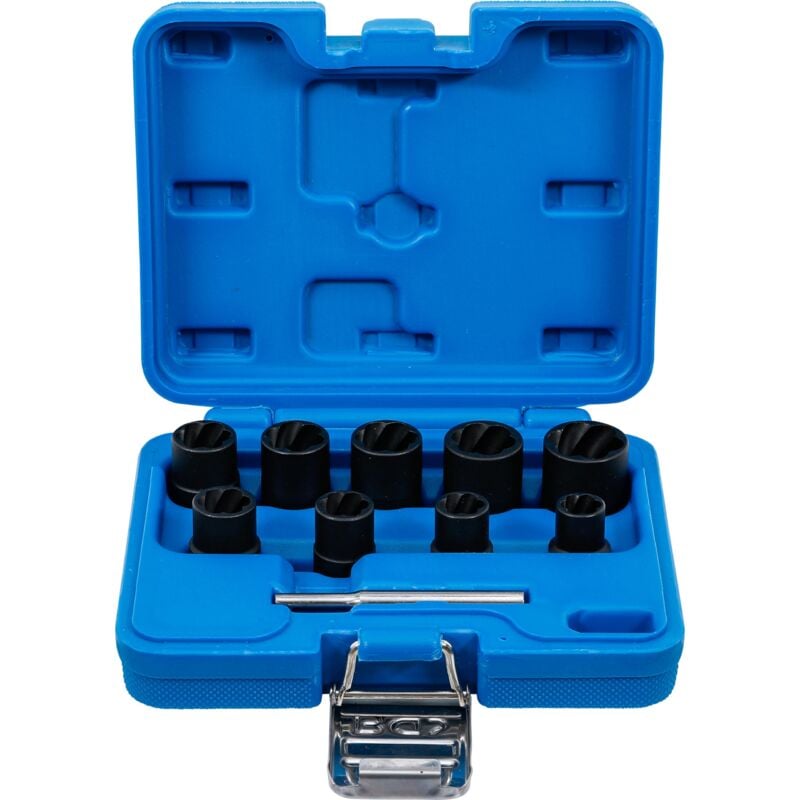 foto del prodotto bgs technic juego de llaves de vaso de perfil en espiral extractores de tornillos entrada 10 mm 3 8 10 19 mm 10 piezas