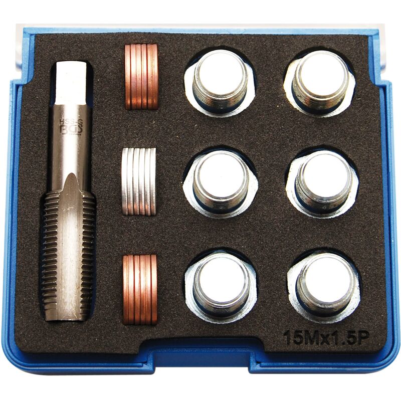 foto del prodotto bgs technic kit di riparazione per filettatura scarico olio m15 x 1,5 mm