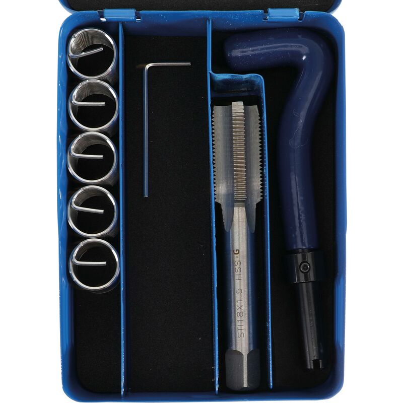 foto del prodotto bgs technic kit di riparazione per filetti m18 x 1,5 mm 7 pz.