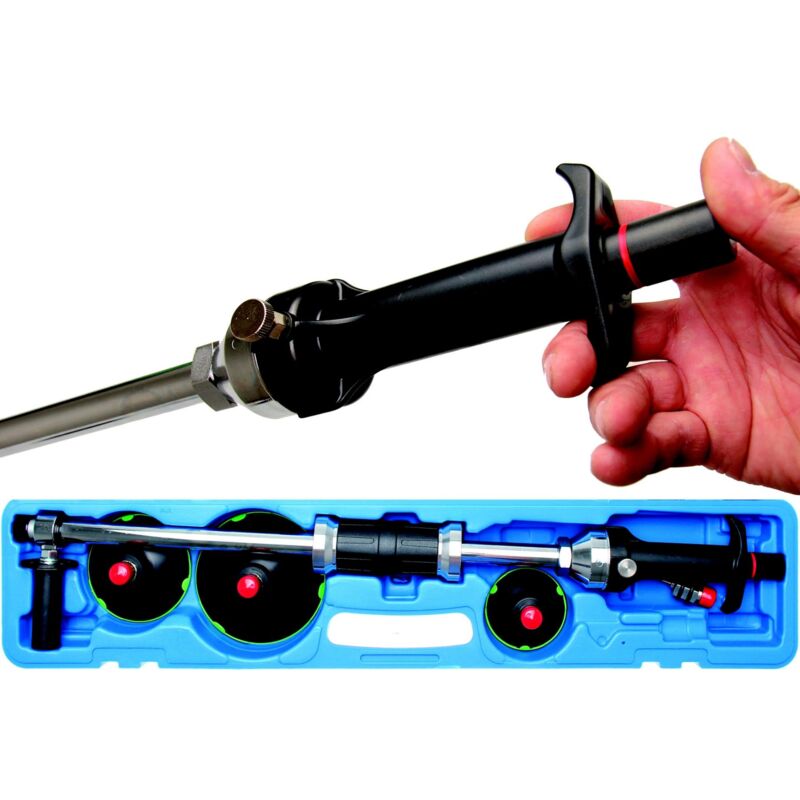 foto del prodotto bgs technic kit rimozione ammaccature carrozzeria pompa a vuoto, martello ad inerzia