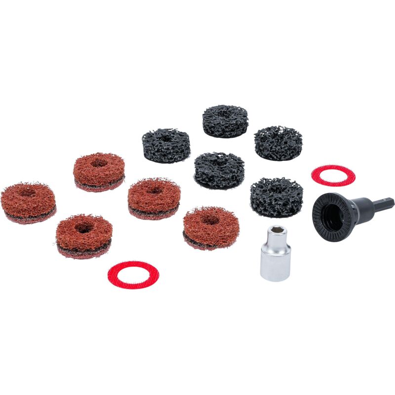 foto del prodotto bgs technic kit smerigliatrice mozzo ruota per prigionieri e bulloni ruota 14 pz.