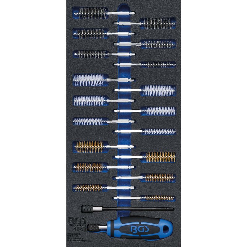 foto del prodotto bgs technic modulo per carrelli portautensili 1 3 assortimento scovoli 20 pz.