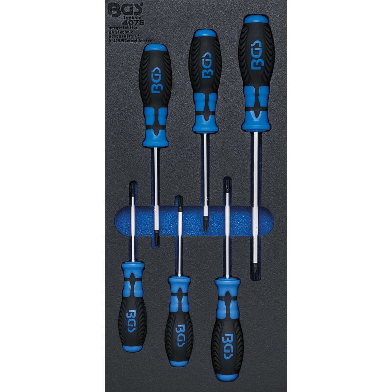 foto del prodotto bgs technic modulo per carrelli portautensili 1 3 cacciavite profilo a t per torx 6 pz.