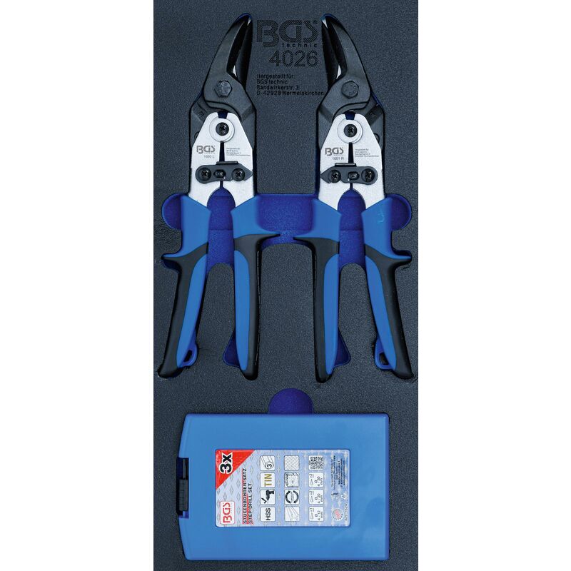 foto del prodotto bgs technic modulo per carrelli portautensili 1 3 cesoie, punte multidiametro 5 pz.