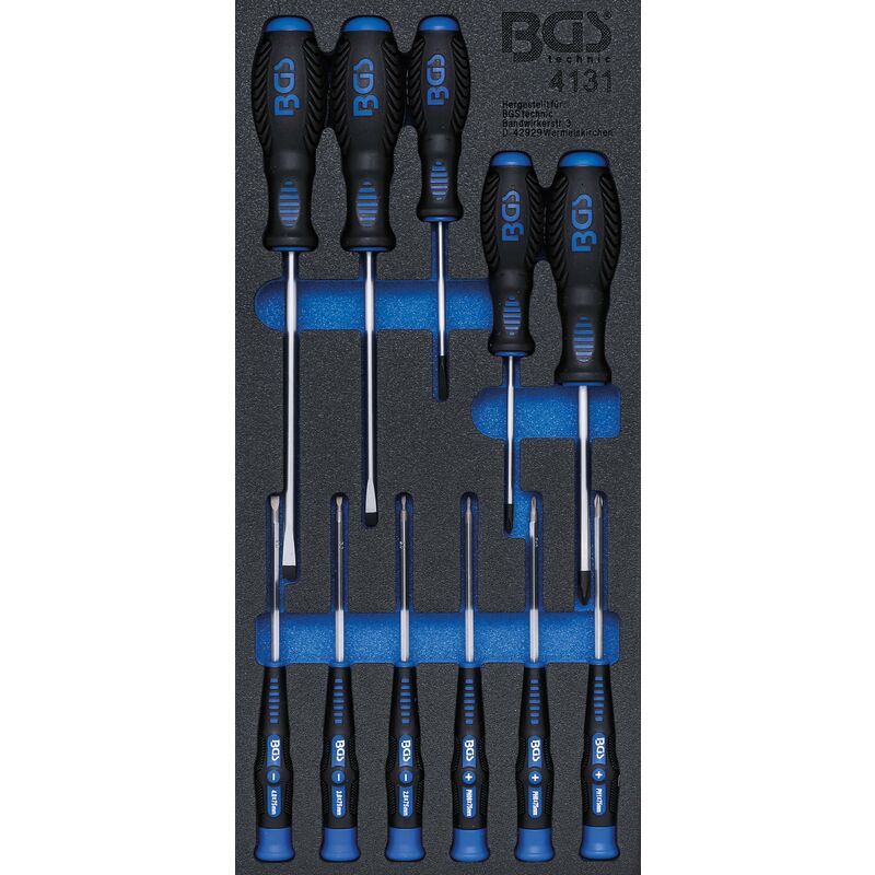 foto del prodotto bgs technic modulo per carrelli portautensili 1 3 serie di cacciaviti 11 pz.