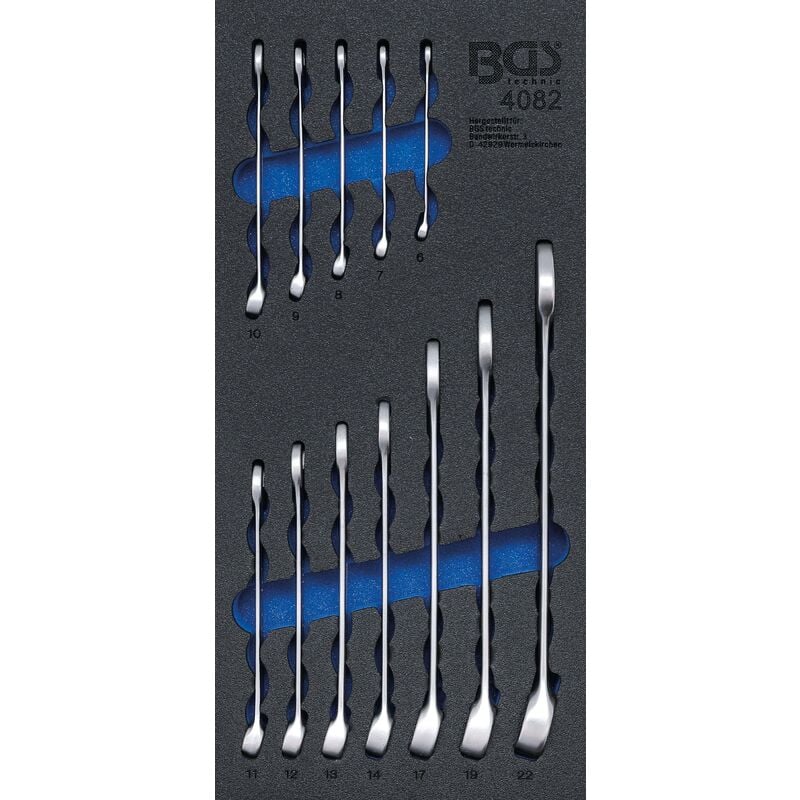 foto del prodotto bgs technic modulo per carrelli portautensili 1 3 serie di chiavi combinate anello forchetta 6 22 mm 12 pz.