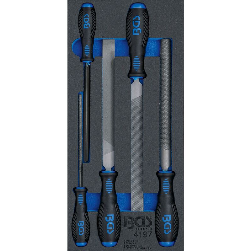 foto del prodotto bgs technic modulo per carrelli portautensili 1 3 serie di lime da officina 5 pz.