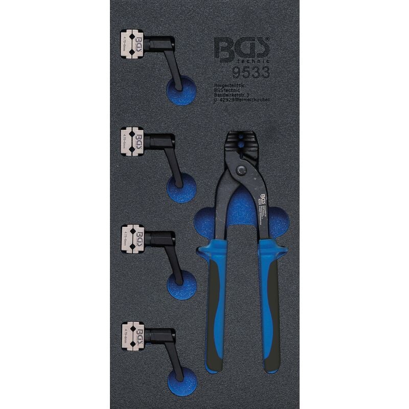 foto del prodotto bgs technic modulo per carrelli portautensili 1 3 serie di piegatubi e morsetti per tubi freni 4,75 6 mm