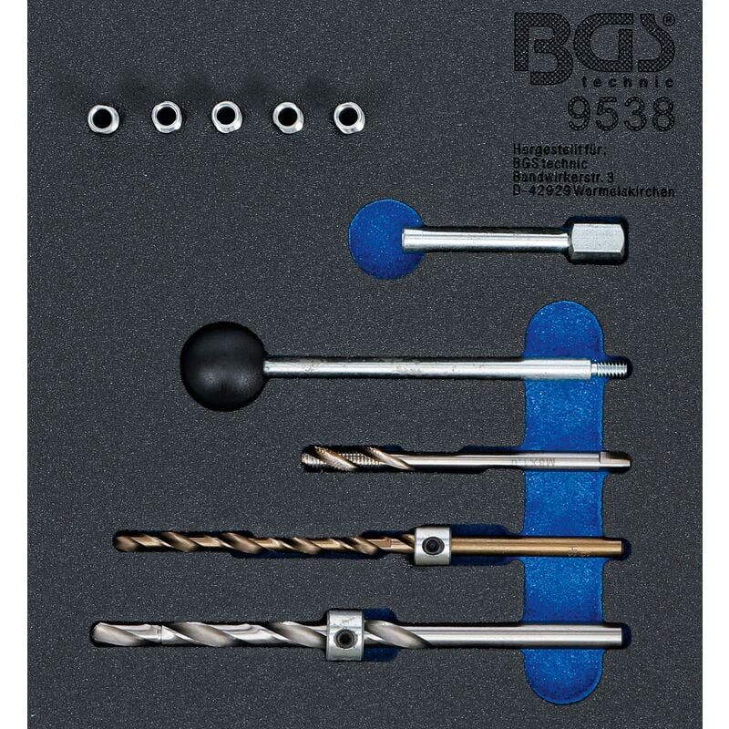 foto del prodotto bgs technic modulo per carrelli portautensili 1 6 kit di riparazione per filetti viti di fissaggio iniettori 10 pz.