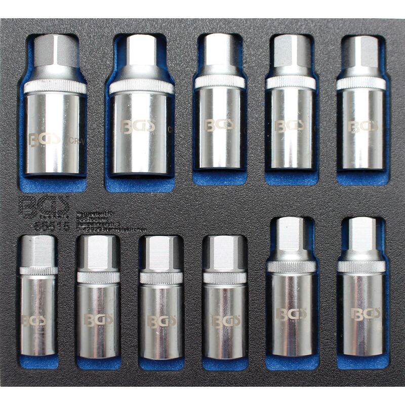 foto del prodotto bgs technic modulo per carrelli portautensili 1 6 serie di estrattore per perni distanziatori 5 16 mm 11 pz.