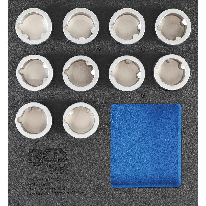 foto del prodotto bgs technic modulo per carrelli portautensili 1 6 set di utensili per bulloni di sicurezza per land rover 10 pz.