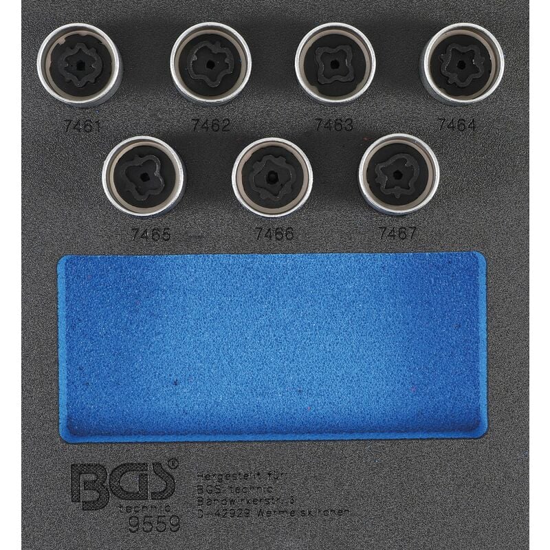 foto del prodotto bgs technic modulo per carrelli portautensili 1 6 set di utensili per bulloni di sicurezza per opel tipo d 7 pz.
