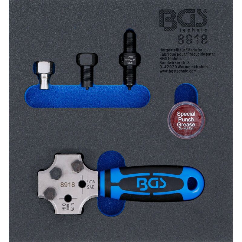 foto del prodotto bgs technic modulo per carrelli portautensili 1 6 svasatore sae e din 4,75 mm 3 16 