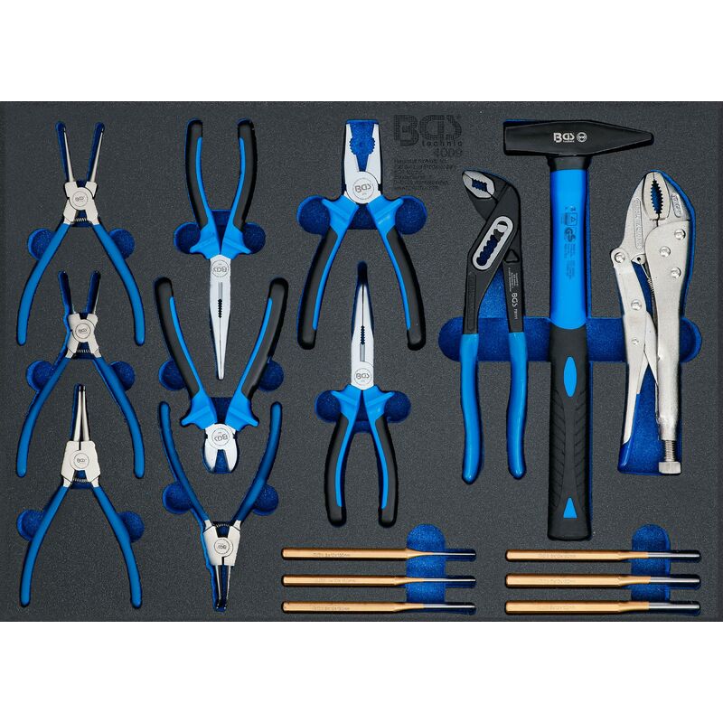 foto del prodotto bgs technic modulo per carrelli portautensili 3 3 set pinze, martelli, cacciaspine 17 pz.