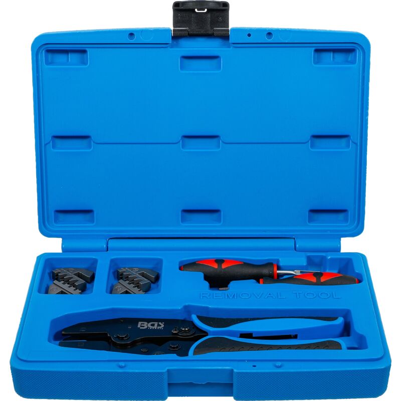 foto del prodotto bgs technic pinze di crimpatura e set di utensili per sblocco terminali maschi con 2 coppie di ganasce