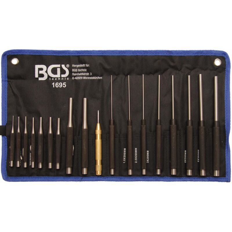 foto del prodotto bgs technic punzone per spilli e aghi set da 18 pezzi
