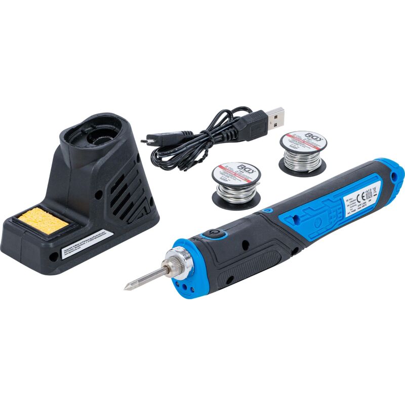 foto del prodotto bgs technic saldatore a batteria 8 w con stazione di ricarica