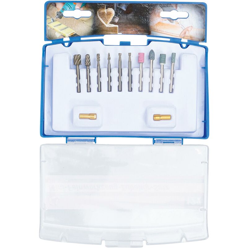 foto del prodotto bgs technic serie di accessori di precisione per trapano 12 pz.