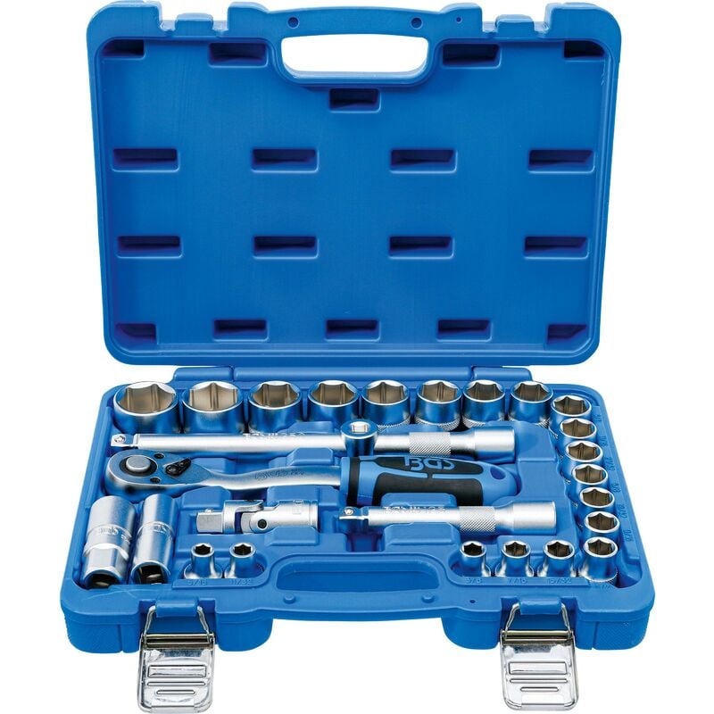 foto del prodotto bgs technic serie di bussole 12,5 mm 1 2 dimensioni pollici 27 pz.