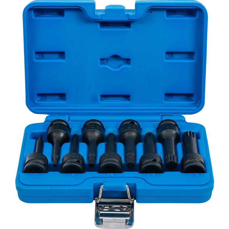 foto del prodotto bgs technic serie di bussole 12,5 mm 1 2 poligonale interno per xzn m4 m16 9 pz.