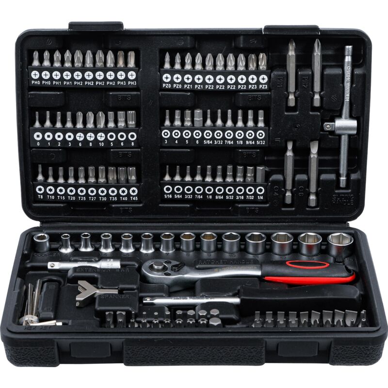 foto del prodotto bgs technic serie di bussole 6,3 mm 1 4 130 pz.