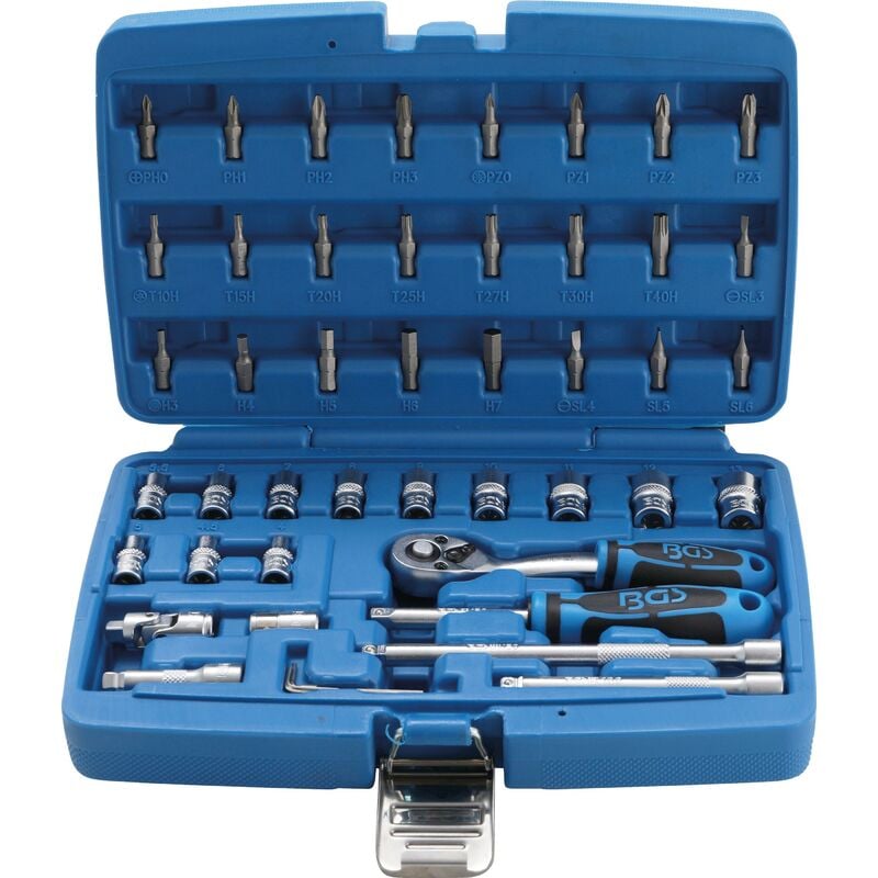 foto del prodotto bgs technic serie di bussole 6,3 mm 1 4 46 pz.